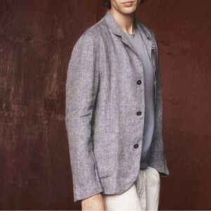 Merona Navy Cotton Lightweight Button Up Blazer Men's XXL NWT